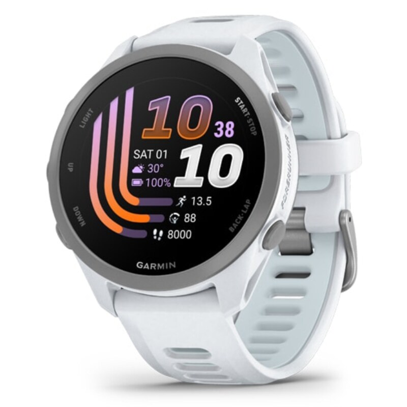 Garmin Forerunner 170 3,05 cm (1.2") AMOLED 30 mm Digital 390 x 390 Pixeles Pantalla táctil Blanco GPS (satélite)