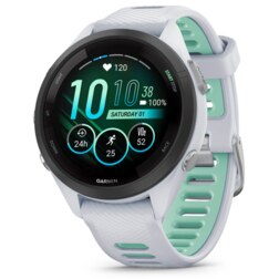 Garmin Forerunner 265S 2,79 cm (1.1") AMOLED 42 mm Digital 360 x 360 Pixeles Pantalla táctil Negro, Blanco Wifi GPS (satélite)