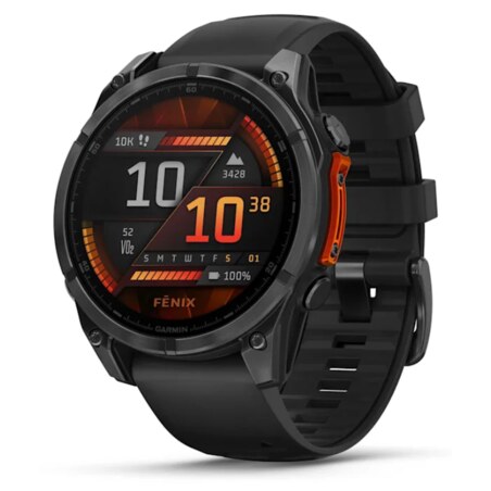 Garmin Fenix 8 3,56 cm (1.4") AMOLED 47 mm Digital 454 x 454 Pixeles Pantalla táctil Negro Wifi GPS (satélite)