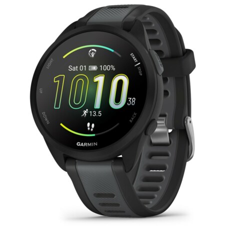Garmin Forerunner 165 Music 3,05 cm (1.2") AMOLED 43 mm Digital 390 x 390 Pixeles Pantalla táctil Negro GPS (satélite)