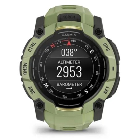 Garmin Instinct 3 AMOLED 3,3 cm (1.3") 50 mm Digital 416 x 416 Pixeles Pantalla táctil Verde, Gris GPS (satélite)
