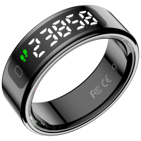 Leotec LESR01K09 rastreador de actividad LED Anillo inteligente rastreador de actividad IPX8 Negro