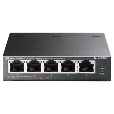TP-Link TL-SF1005P No administrado Fast Ethernet (10/100) Energía sobre Ethernet (PoE) Negro