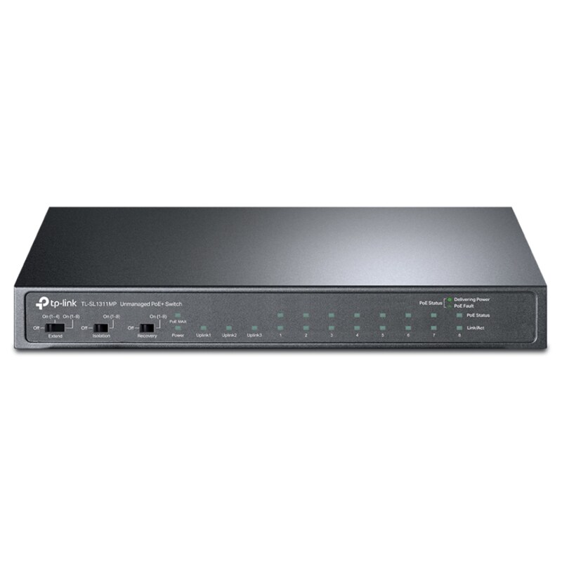 TP-Link TL-SL1311MP switch No administrado Fast Ethernet (10/100) Energía sobre Ethernet (PoE) Negro