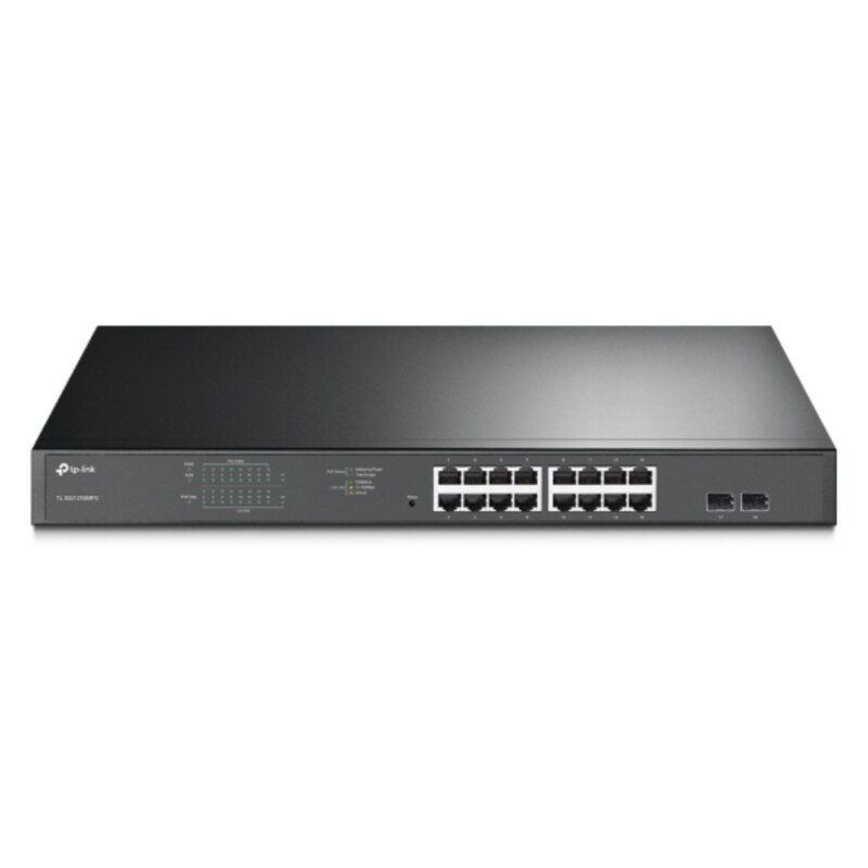 TP-Link TL-SG1218MPE Gestionado L2 Gigabit Ethernet (10/100/1000) Energía sobre Ethernet (PoE) 1U Negro