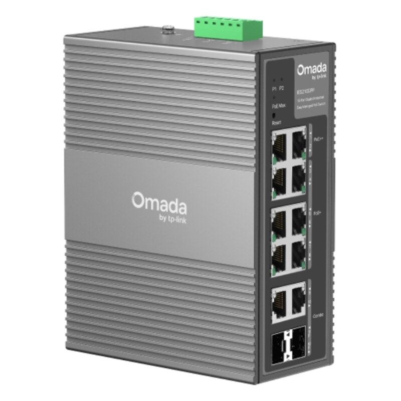 TP-Link Omada IES210GPP switch Gestionado Gigabit Ethernet (10/100/1000) Energía sobre Ethernet (PoE) DIN rail Gris