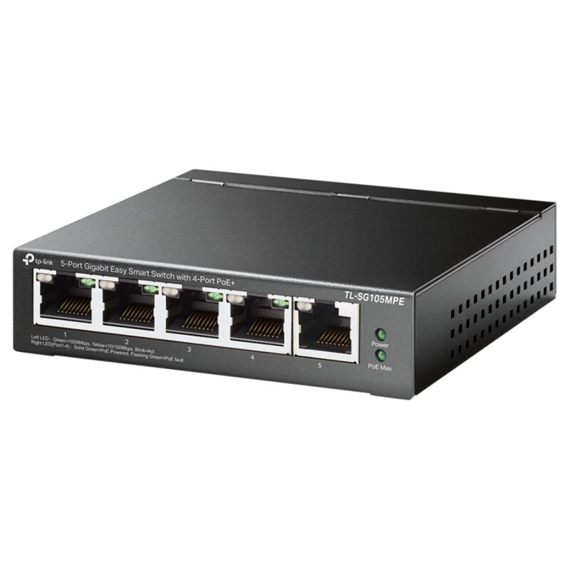 TP-Link TL-SG105MPE switch L2 Gigabit Ethernet (10/100/1000) Energía sobre Ethernet (PoE) Negro