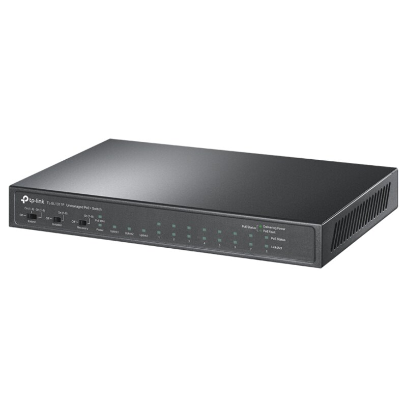 TP-Link TL-SL1311P switch Fast Ethernet (10/100) Energía sobre Ethernet (PoE) Negro
