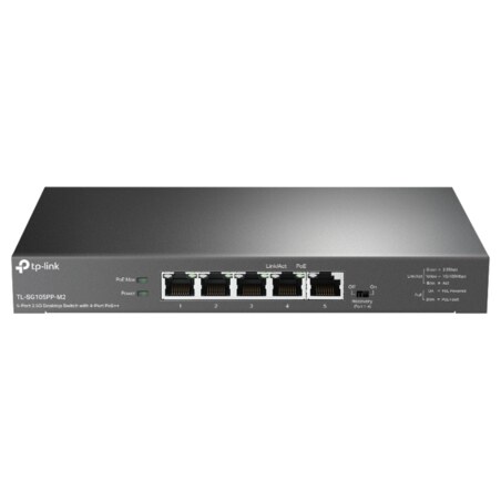 TP-Link TL-SG105PP-M2 switch No administrado Gigabit Ethernet (10/100/1000) Energía sobre Ethernet (PoE) Negro