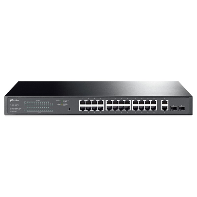 TP-Link TL-SG1428PE switch Gestionado L2 Gigabit Ethernet (10/100/1000) Energía sobre Ethernet (PoE) 1U Negro