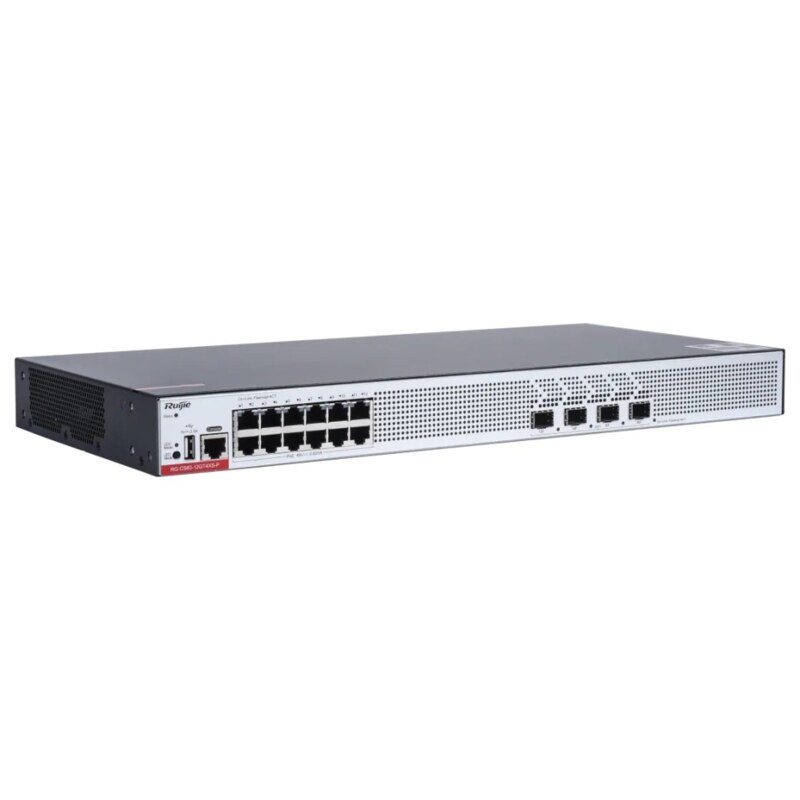Ruijie Networks RG-CS83-12GT4XS-P switch Gestionado L3 Gigabit Ethernet (10/100/1000) Energía sobre Ethernet (PoE) 1U Gris