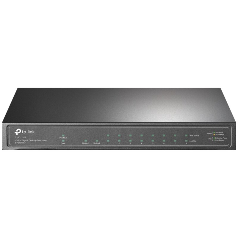 TP-Link TL-SG1210P switch No administrado Gigabit Ethernet (10/100/1000) Energía sobre Ethernet (PoE) Gris