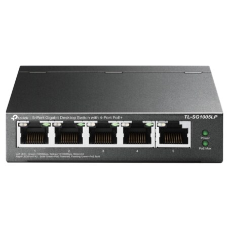 TP-Link TL-SG1005LP switch No administrado Gigabit Ethernet (10/100/1000) Energía sobre Ethernet (PoE) Negro