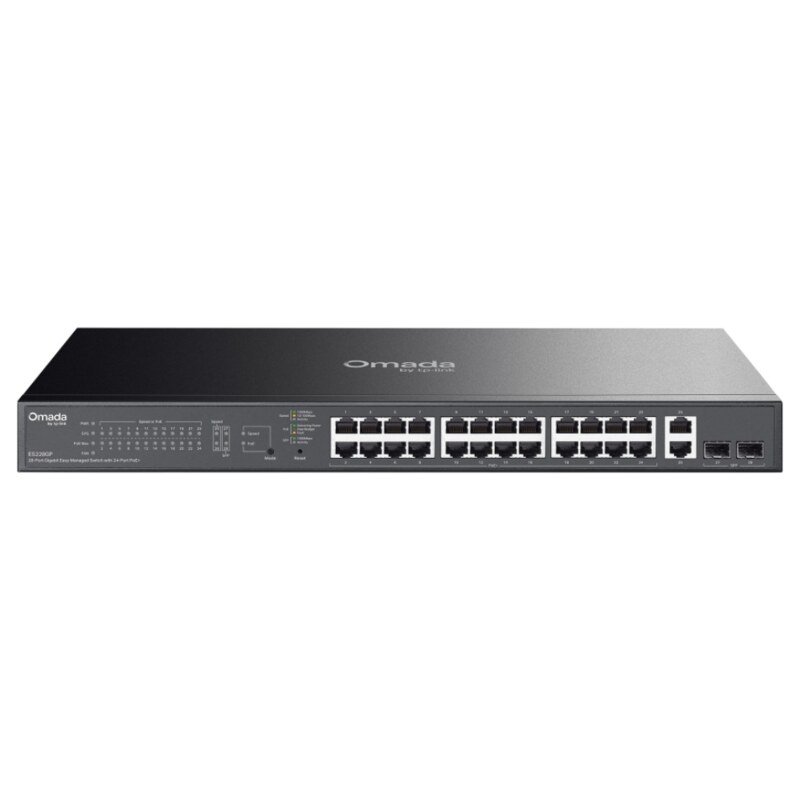 TP-Link ES228GP switch Gestionado L2 Gigabit Ethernet (10/100/1000) Energía sobre Ethernet (PoE) Negro