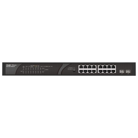 Ruijie Networks RG-ES118GS-P switch No administrado Gigabit Ethernet (10/100/1000) Energía sobre Ethernet (PoE) Negro