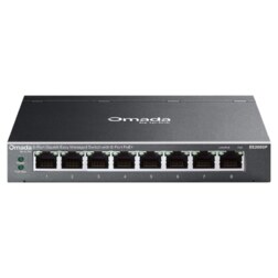 TP-Link Omada ES208GP switch Gestionado L2 Gigabit Ethernet (10/100/1000) Energía sobre Ethernet (PoE) DIN rail Negro