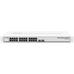 Mikrotik CSS326-24G-2S+RM switch Gestionado Gigabit Ethernet (10/100/1000) Energía sobre Ethernet (PoE) 1U Blanco