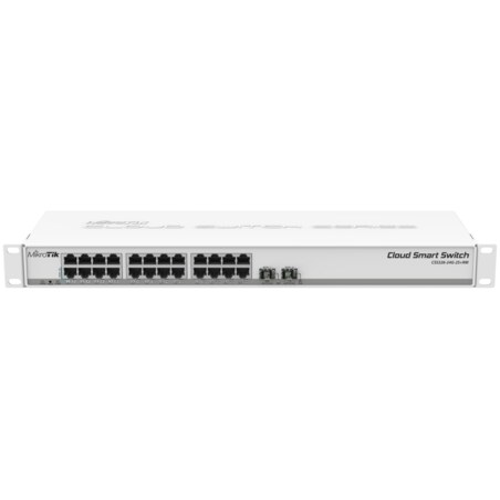 Mikrotik CSS326-24G-2S+RM switch Gestionado Gigabit Ethernet (10/100/1000) Energía sobre Ethernet (PoE) 1U Blanco