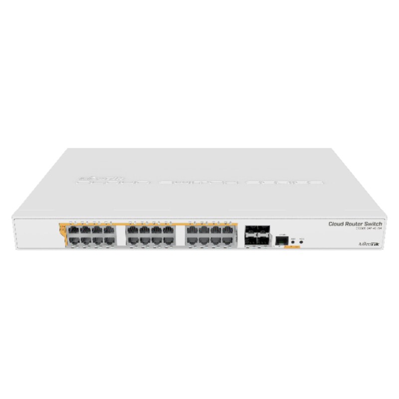Mikrotik CRS328-24P-4S+RM switch Gestionado L2/L3 Gigabit Ethernet (10/100/1000) Energía sobre Ethernet (PoE) 1U Blanco