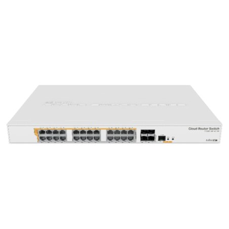 Mikrotik CRS328-24P-4S+RM switch Gestionado L2/L3 Gigabit Ethernet (10/100/1000) Energía sobre Ethernet (PoE) 1U Blanco