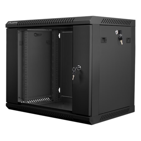 Lanberg WF01-6409-10B armario rack 9U Bastidor de pared Negro
