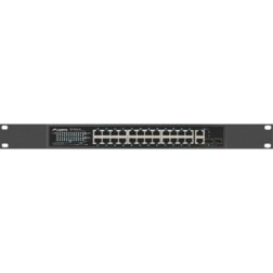 Lanberg RSFE-24P-2C-360 switch No administrado Gigabit Ethernet (10/100/1000) Energía sobre Ethernet (PoE) 1U Negro