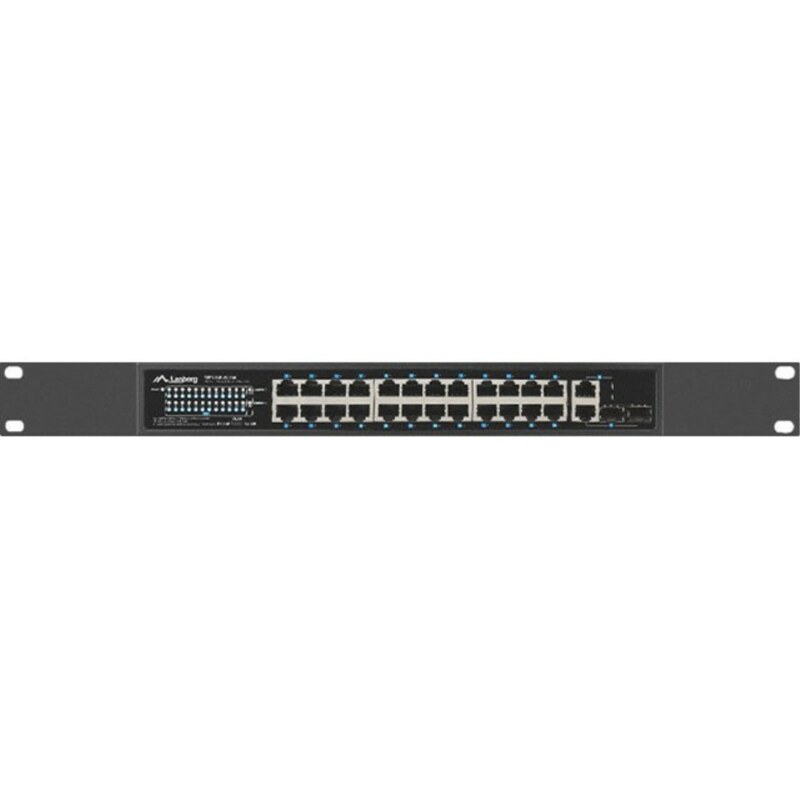Lanberg RSFE-24P-2C-360 switch No administrado Gigabit Ethernet (10/100/1000) Energía sobre Ethernet (PoE) 1U Negro