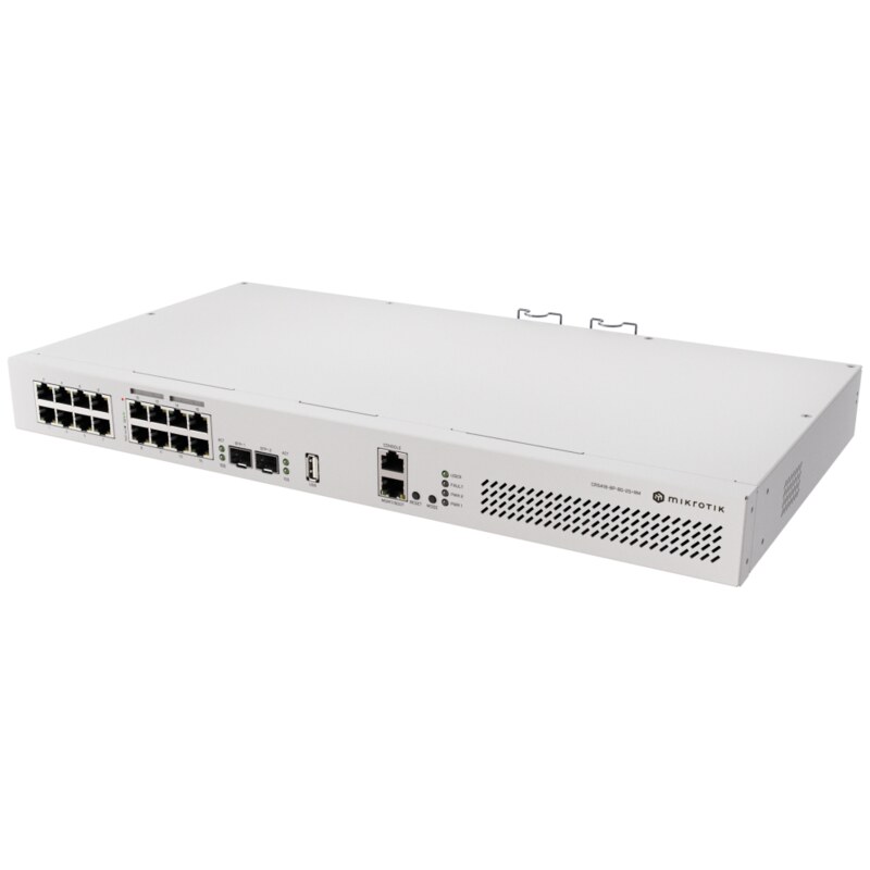 Mikrotik CRS418-8P-8G-2S+RM Cloud Router/Sw L2/L3 Gigabit Ethernet (10/100/1000) Energía sobre Ethernet (PoE) 1U
