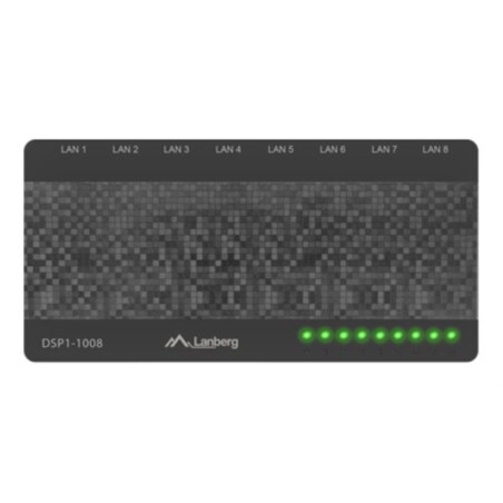 Lanberg DSP1-1008 switch No administrado Gigabit Ethernet (10/100/1000) Negro, Gris