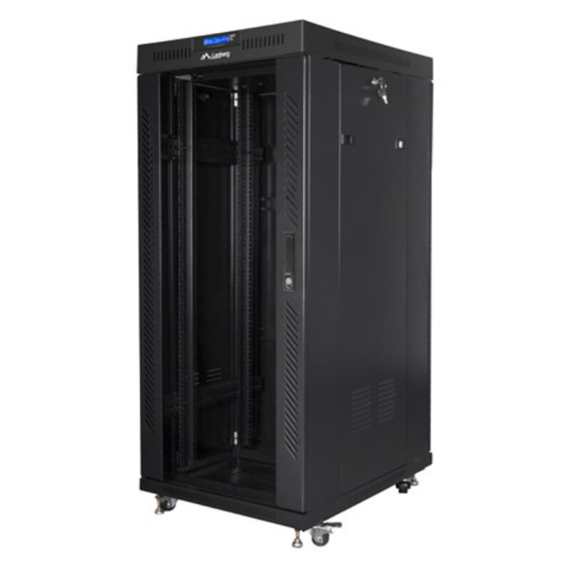 Lanberg FF01-8027-12BL armario rack 27U Rack o bastidor independiente Negro