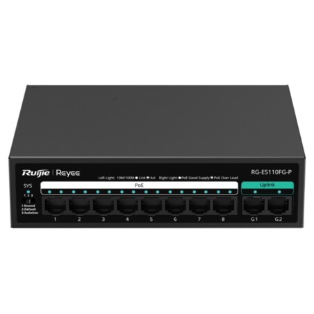 Ruijie Networks RG-ES110FG-P switch No administrado L2 Fast Ethernet (10/100) Energía sobre Ethernet (PoE)