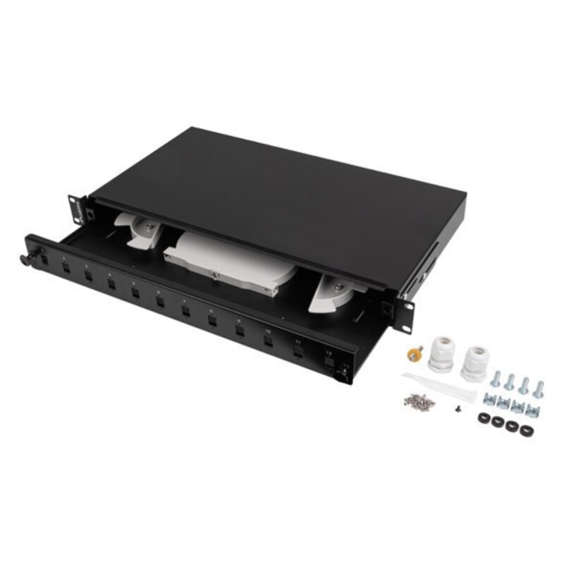 Lanberg FOP1-12SS-LDB panel de parcheo 1U