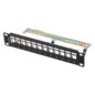 Lanberg patch panel blank 12 port 1U 10 ftp for keystone modules black v2
