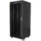 Lanberg free standing rack 19inch cabinet 27U 600x600 glass door LCD flat pack black Rack o bastidor independiente