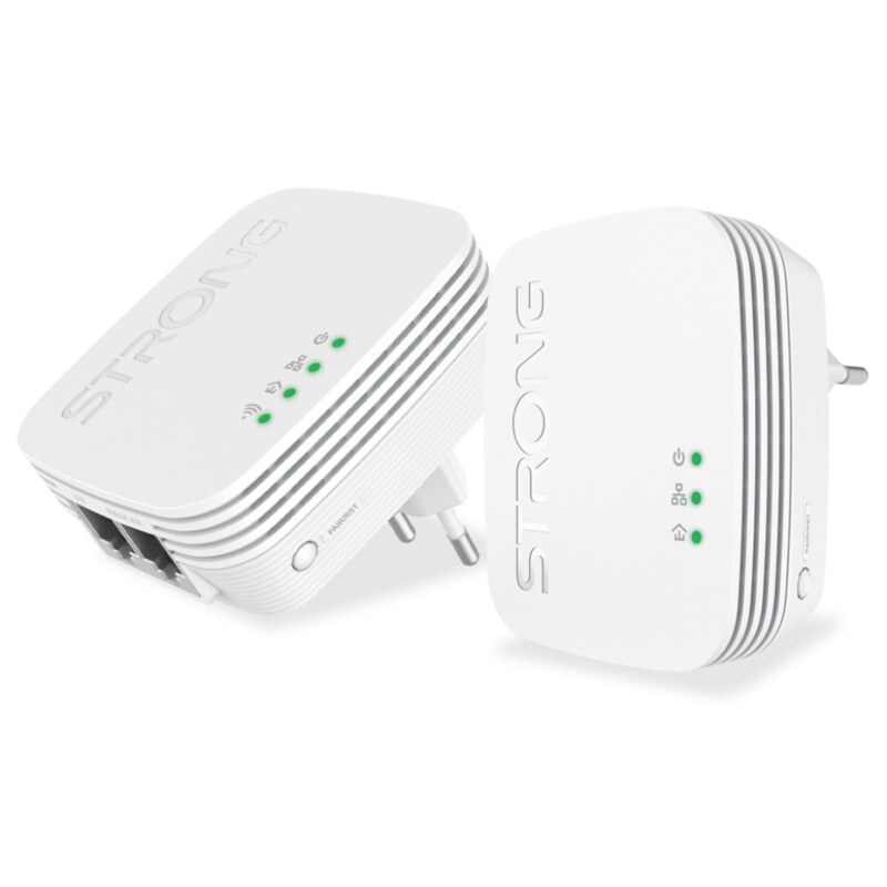 Strong POWERLWF600DUOMINI adaptador de red PowerLine 600 Mbit/s Ethernet Wifi Blanco 2 pieza(s)