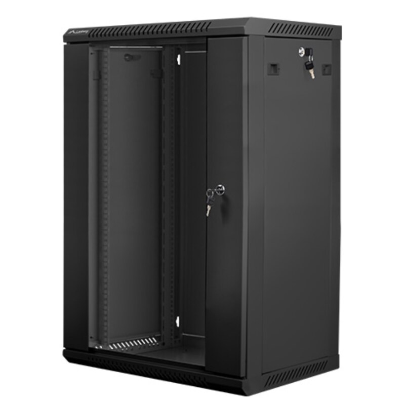 Lanberg WF01-6418-10B armario rack 18U Bastidor de pared Negro