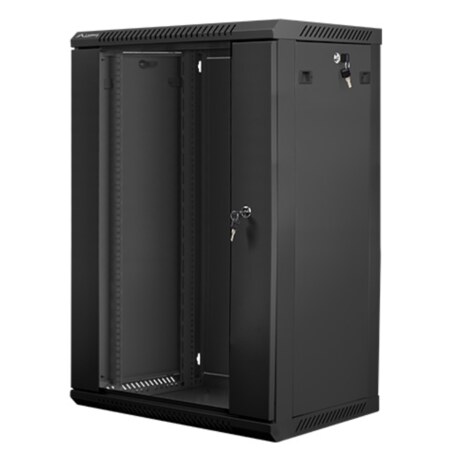 Lanberg WF01-6418-10B armario rack 18U Bastidor de pared Negro