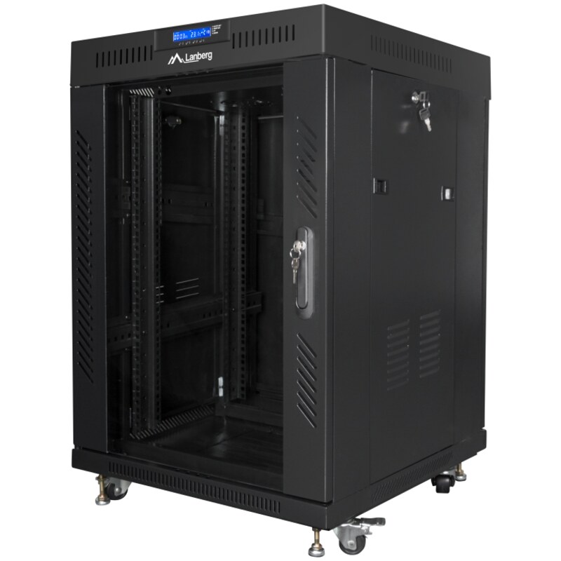 Lanberg FF01-6615-12BL armario rack 15U Rack o bastidor independiente Negro
