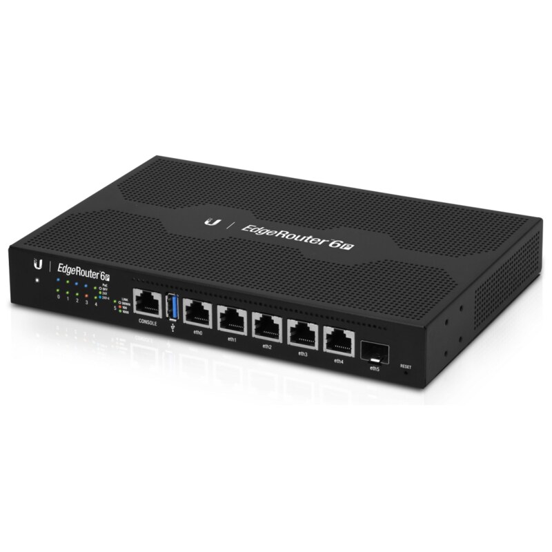 Ubiquiti EdgeRouter 6P router Gigabit Ethernet Negro