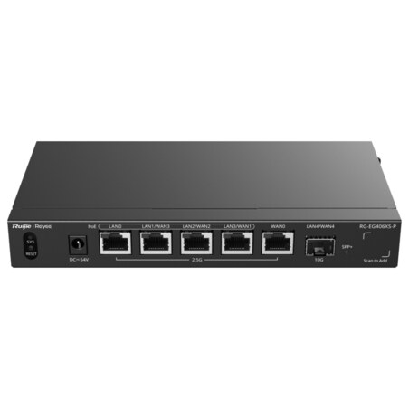 Ruijie Networks RG-EG406XS-P router 2.5 Gigabit Ethernet Negro