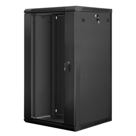 Lanberg WF01-6622-10B armario rack 22U Bastidor de pared Negro