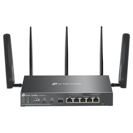 TP-Link Omada ER706WP-4G router inalámbrico Gigabit Ethernet Doble banda (2,4 GHz / 5 GHz) Negro