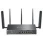 TP-Link Omada ER706WP-4G router inalámbrico Gigabit Ethernet Doble banda (2,4 GHz / 5 GHz) Negro