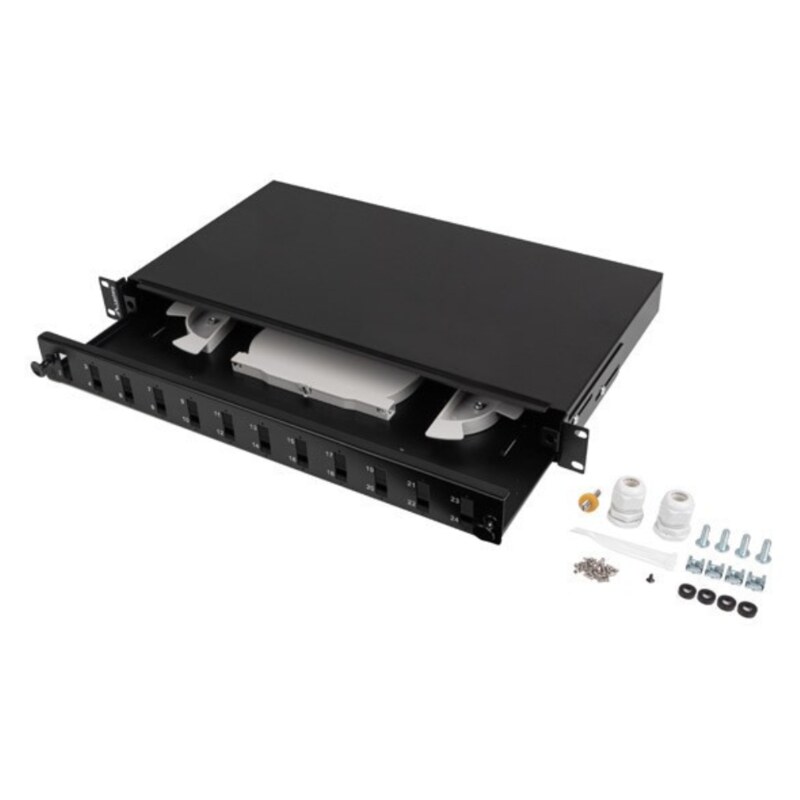 Lanberg FOP1-12SD-LQB panel de parcheo 1U