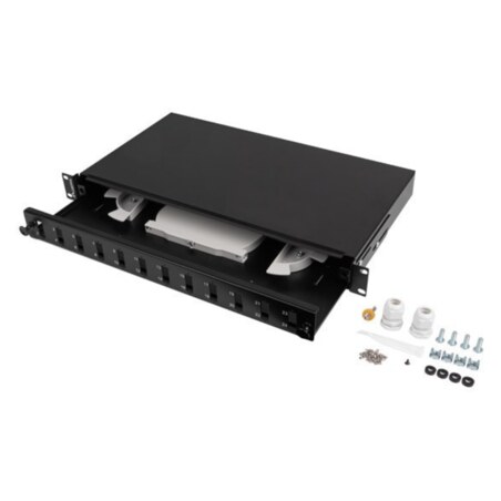 Lanberg FOP1-12SD-LQB panel de parcheo 1U