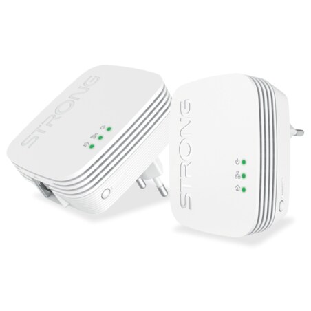 Strong POWERL600DUOMINI adaptador de red PowerLine 600 Mbit/s Ethernet Blanco 2 pieza(s)