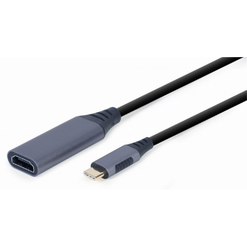 Gembird A-USB3C-HDMI-01 adaptador de cable de vídeo 0,15 m USB Tipo C HDMI tipo A (Estándar) Negro, Gris