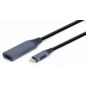 Gembird A-USB3C-HDMI-01 adaptador de cable de vídeo 0,15 m USB Tipo C HDMI tipo A (Estándar) Negro, Gris