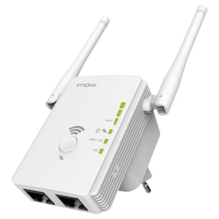 Strong REPEATER300V2 repetidor y transceptor Repetidor de red 300 Mbit/s Blanco