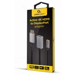 Gembird A-HDMIM-DPF-02 adaptador de cable de vídeo 0,1 m HDMI tipo A (Estándar) DisplayPort Negro